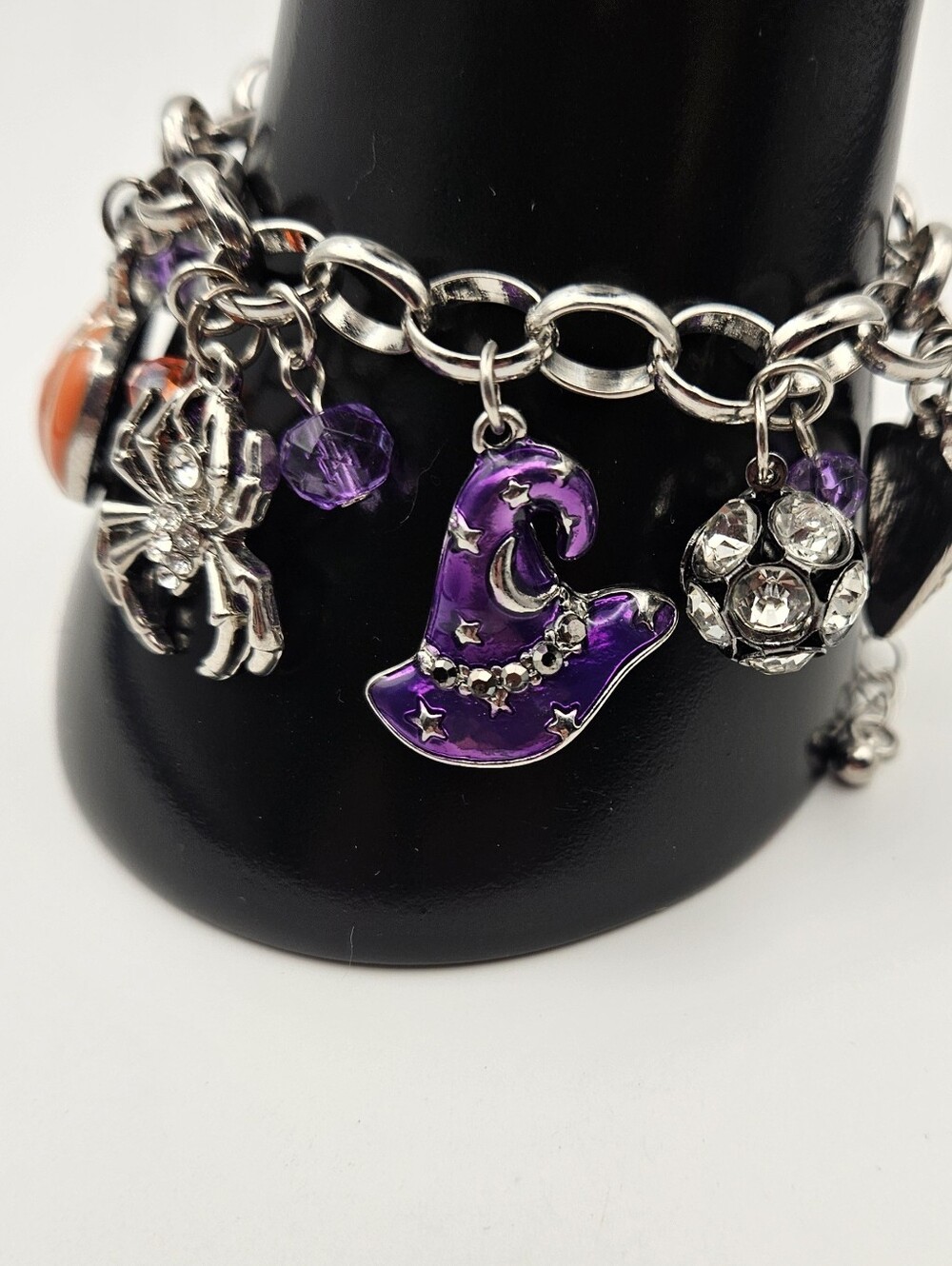 Halloween Charm Bracelet Pumpkin Bat Spider Charms Jewelry